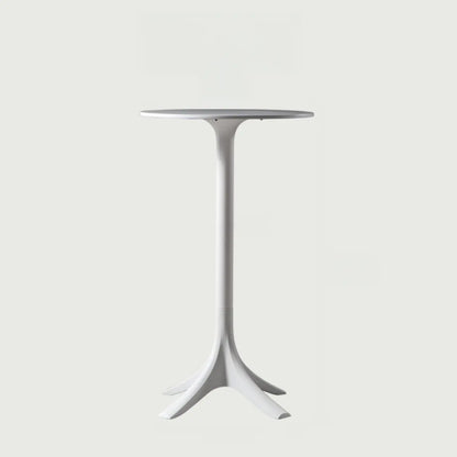 Table de bar ronde moderne en acrylique blanc pour bistro