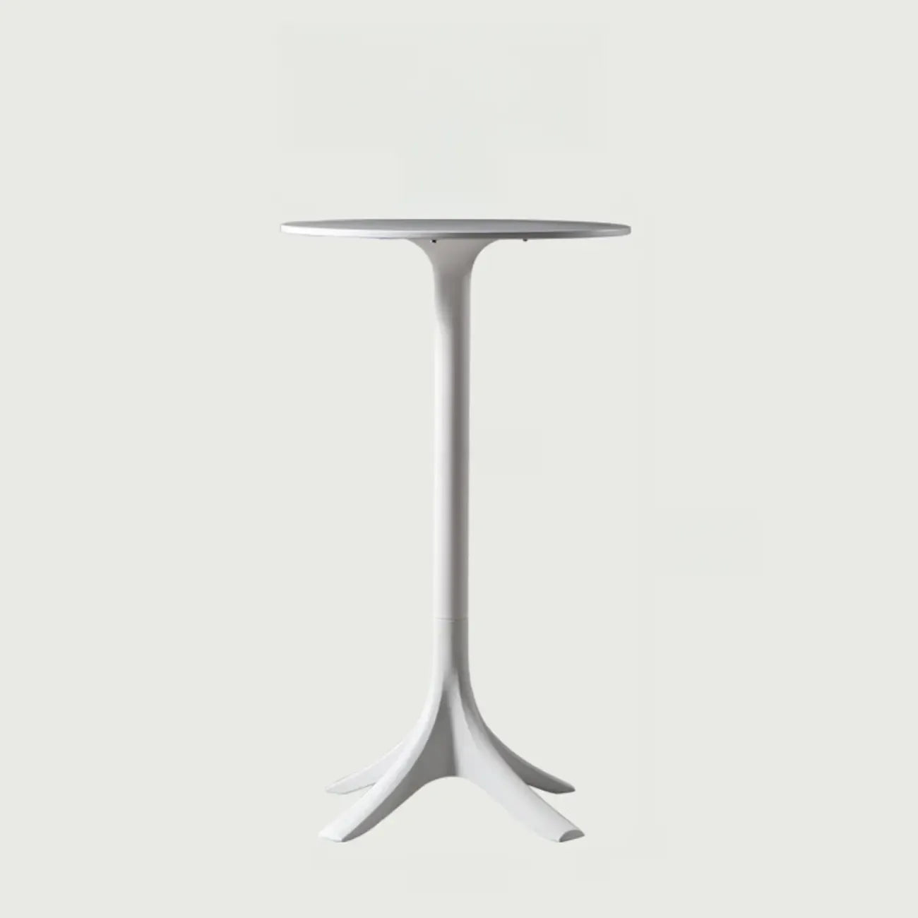 Table de bar ronde moderne en acrylique blanc pour bistro
