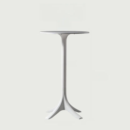 Table de bar ronde moderne en acrylique blanc pour bistro
