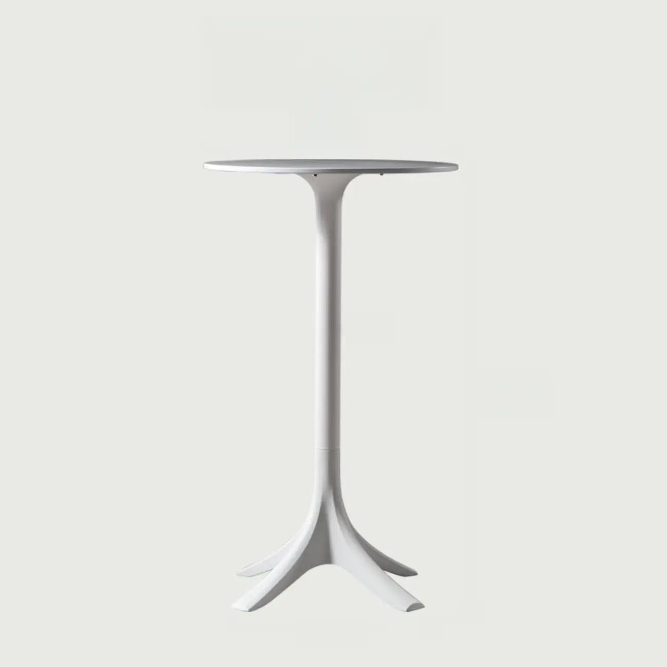 Table de bar ronde moderne en acrylique blanc pour bistro