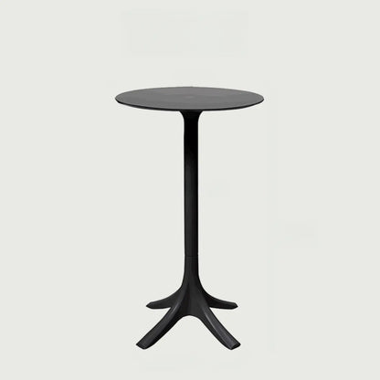 Table de bar ronde moderne en acrylique blanc pour bistro