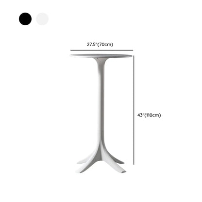 Table de bar ronde moderne en acrylique blanc pour bistro