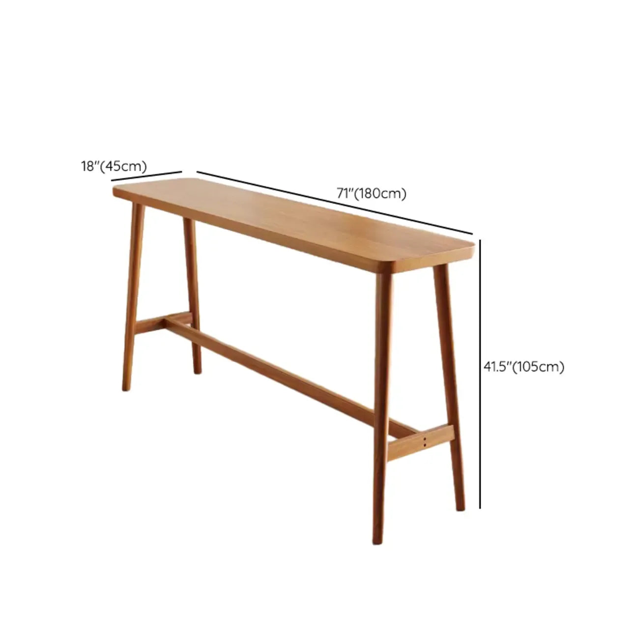 Table de bar rectangulaire en bois couleur expresso avec repose-pieds pour 2 personnes