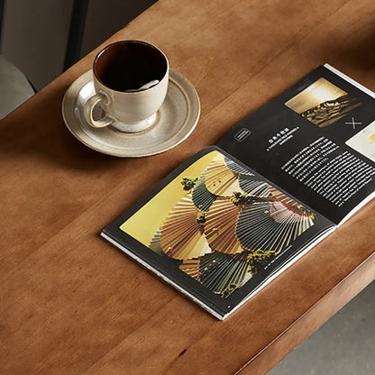 Table de bar étroite en bois avec double étagère de rangement