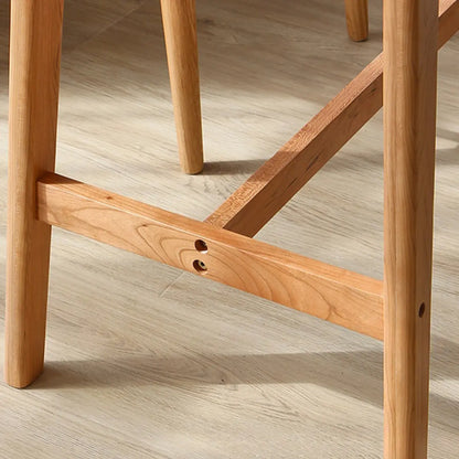 Table de bar rustique en bois massif avec pieds à tréteaux pour une maison moderne