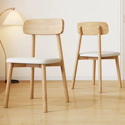 Chaise de salle à manger nordique sans accoudoirs, en bois rembourré, à dossier ouvert