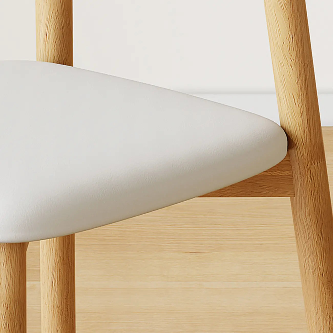 Chaise de salle à manger nordique sans accoudoirs, en bois rembourré, à dossier ouvert