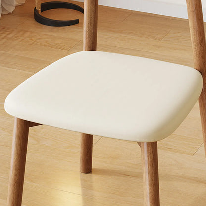 Chaise de salle à manger nordique sans accoudoirs, en bois rembourré, à dossier ouvert