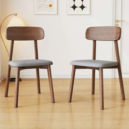 Chaise de salle à manger nordique sans accoudoirs, en bois rembourré, à dossier ouvert