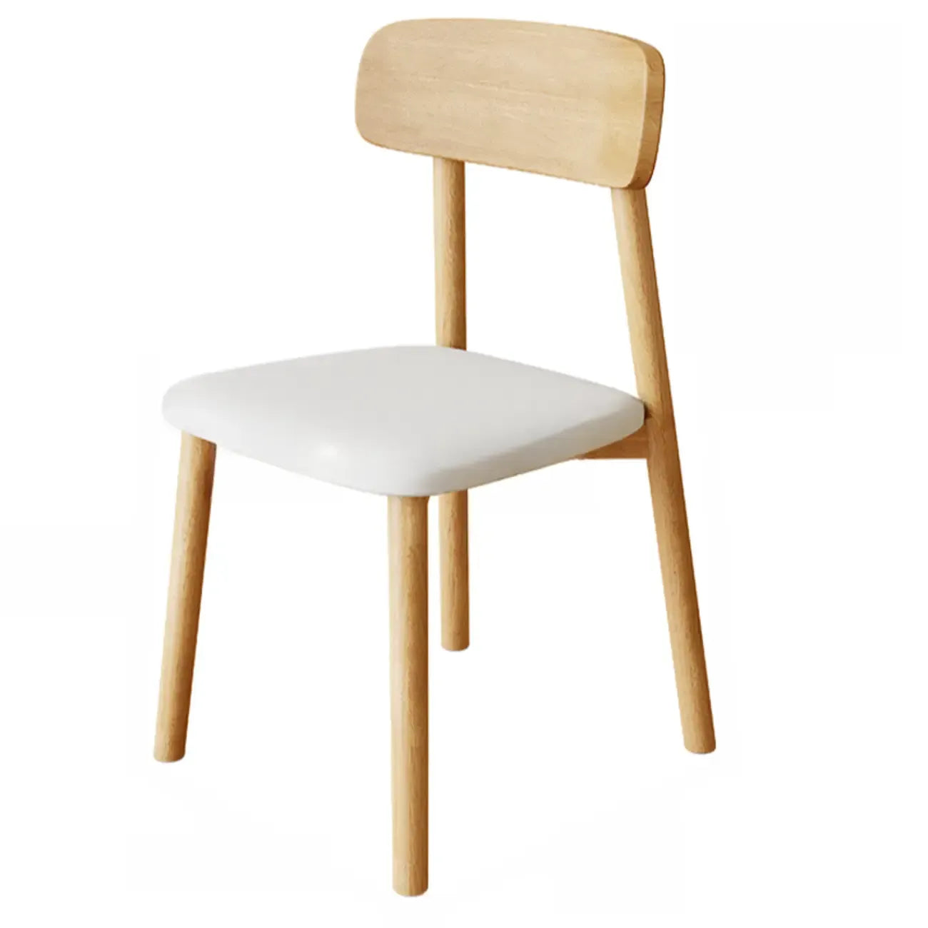 Chaise de salle à manger nordique sans accoudoirs, en bois rembourré, à dossier ouvert