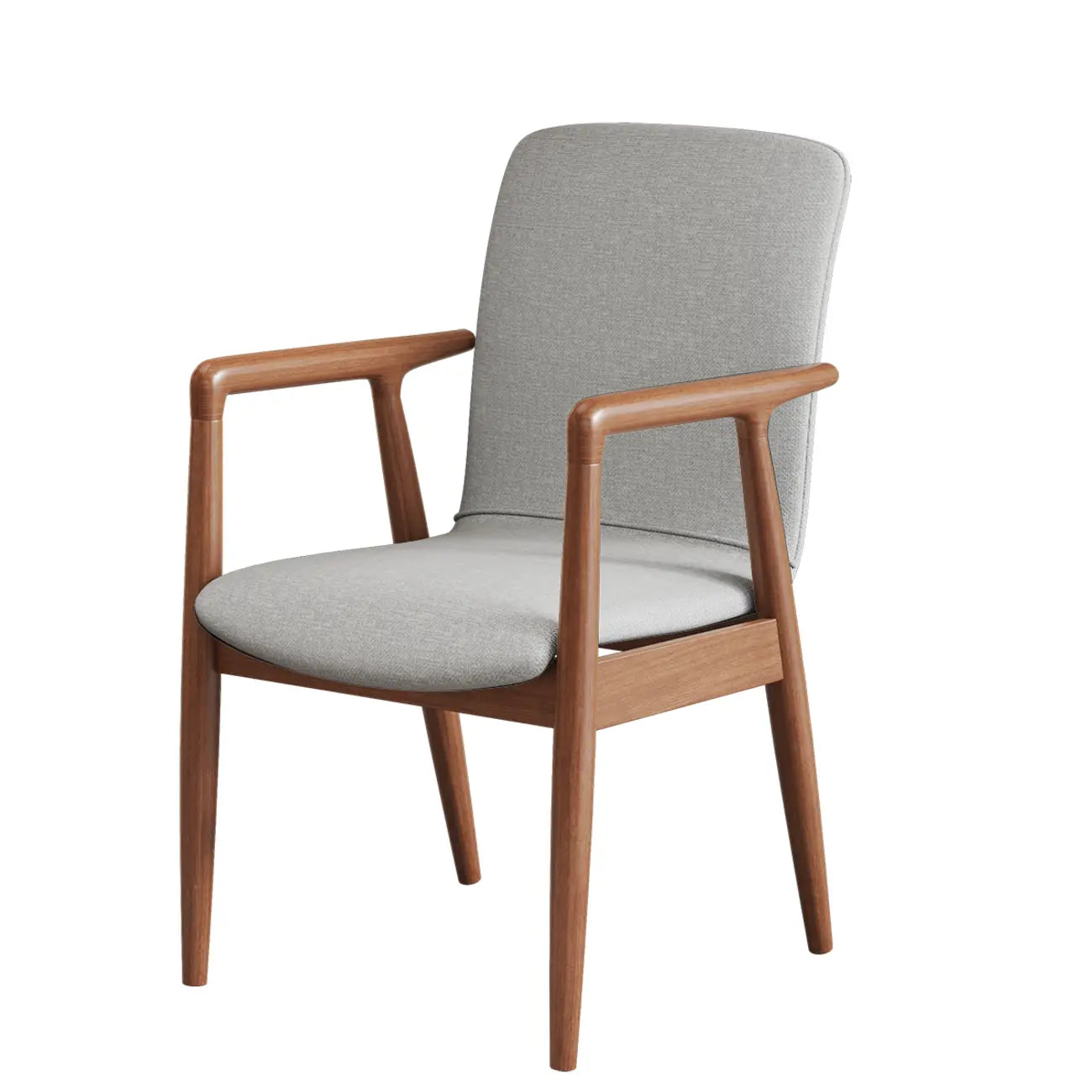 Fauteuil de salle à manger moderne en bois recouvert de similicuir