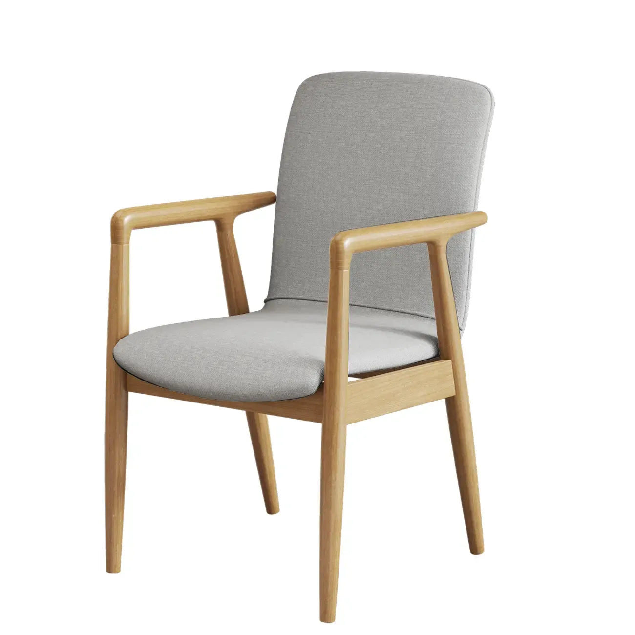 Fauteuil de salle à manger moderne en bois recouvert de similicuir