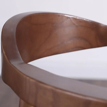 Chaise de salle à manger rembourrée marron avec accoudoirs