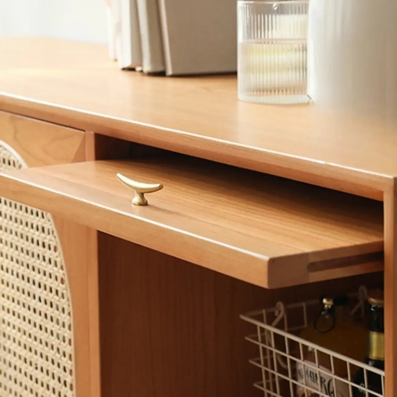 Buffet scandinave en bois avec rangement pour salon