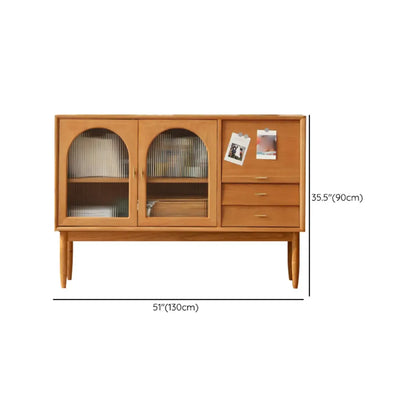 Buffet scandinave en bois avec rangement pour salon