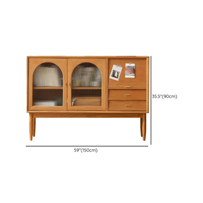 Buffet scandinave en bois avec rangement pour salon