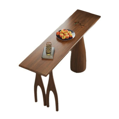 Table de bar rectangulaire marron en bois naturel pour salle à manger