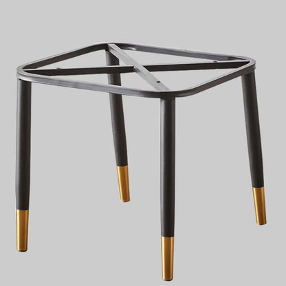 Chaise de salle à manger moderne en cuir rembourrée avec dossier haut