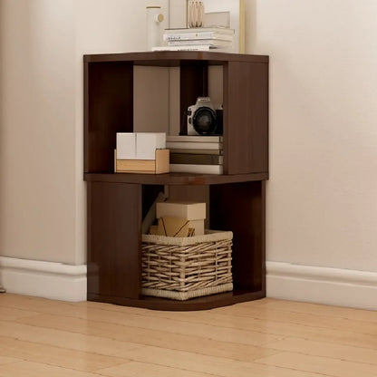 Bibliothèque d'angle moderne en bois avec étagère de rangement pour la maison