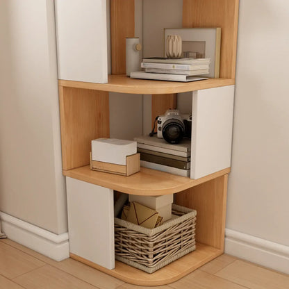 Bibliothèque d'angle moderne en bois avec étagère de rangement pour la maison