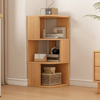 Bibliothèque d'angle moderne en bois avec étagère de rangement pour la maison