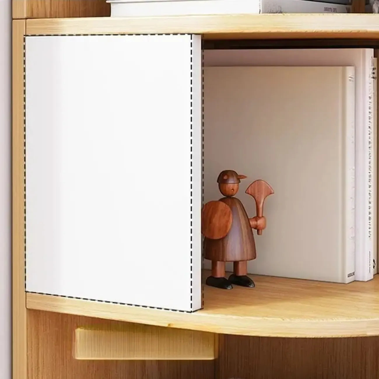 Bibliothèque d'angle moderne en bois avec étagère de rangement pour la maison