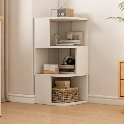 Bibliothèque d'angle moderne en bois avec étagère de rangement pour la maison