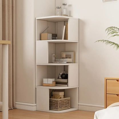 Bibliothèque d'angle moderne en bois avec étagère de rangement pour la maison