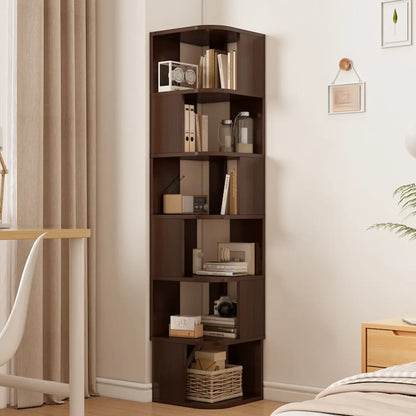 Bibliothèque d'angle moderne en bois avec étagère de rangement pour la maison