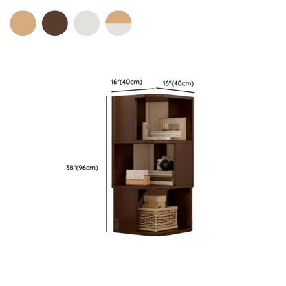 Bibliothèque d'angle moderne en bois avec étagère de rangement pour la maison