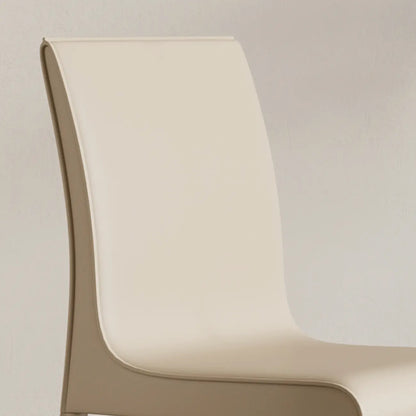 Chaise de salle à manger moderne sans accoudoirs en similicuir pour la cuisine