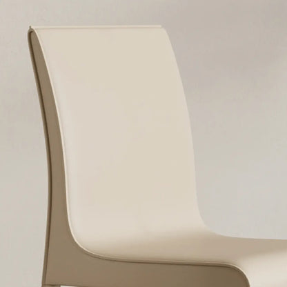 Chaise de salle à manger moderne sans accoudoirs en similicuir pour la cuisine