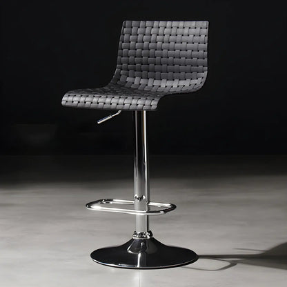 Tabourets de bar pivotants et réglables modernes en rotin synthétique à assise carrée