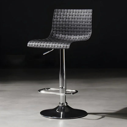 Tabourets de bar pivotants et réglables modernes en rotin synthétique à assise carrée