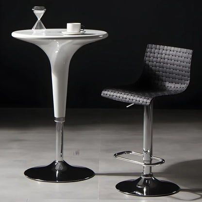 Tabourets de bar pivotants et réglables modernes en rotin synthétique à assise carrée