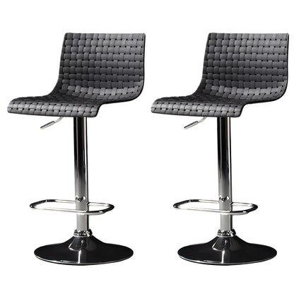 Tabourets de bar pivotants et réglables modernes en rotin synthétique à assise carrée