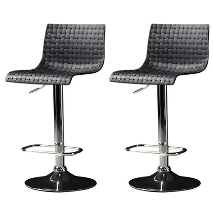 Tabourets de bar pivotants et réglables modernes en rotin synthétique à assise carrée