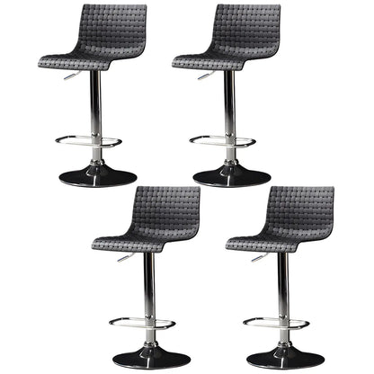 Tabourets de bar pivotants et réglables modernes en rotin synthétique à assise carrée
