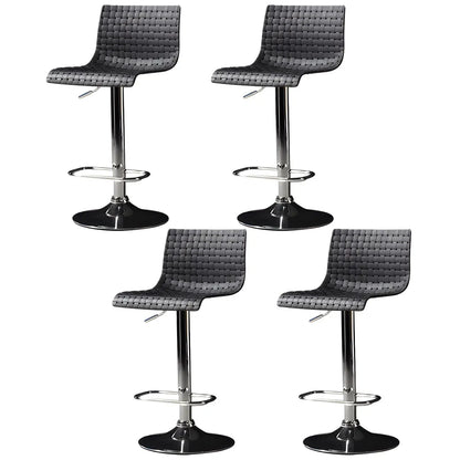 Tabourets de bar pivotants et réglables modernes en rotin synthétique à assise carrée