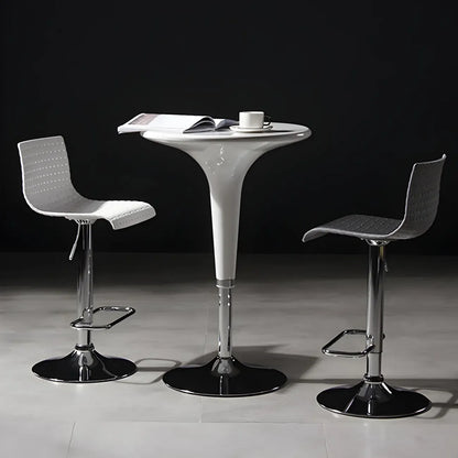 Tabourets de bar pivotants et réglables modernes en rotin synthétique à assise carrée