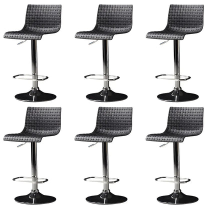 Tabourets de bar pivotants et réglables modernes en rotin synthétique à assise carrée