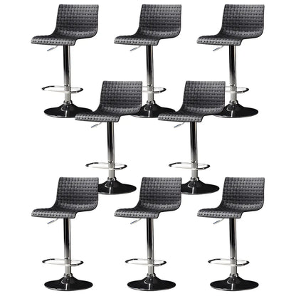 Tabourets de bar pivotants et réglables modernes en rotin synthétique à assise carrée
