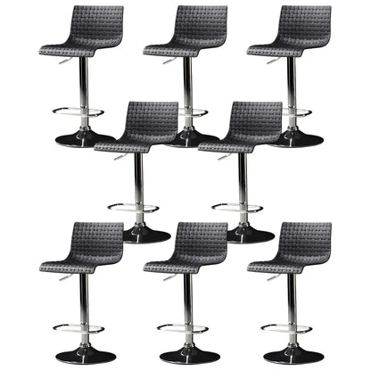 Tabourets de bar pivotants et réglables modernes en rotin synthétique à assise carrée