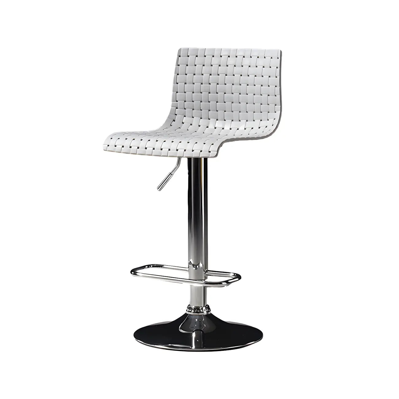 Tabourets de bar pivotants et réglables modernes en rotin synthétique à assise carrée