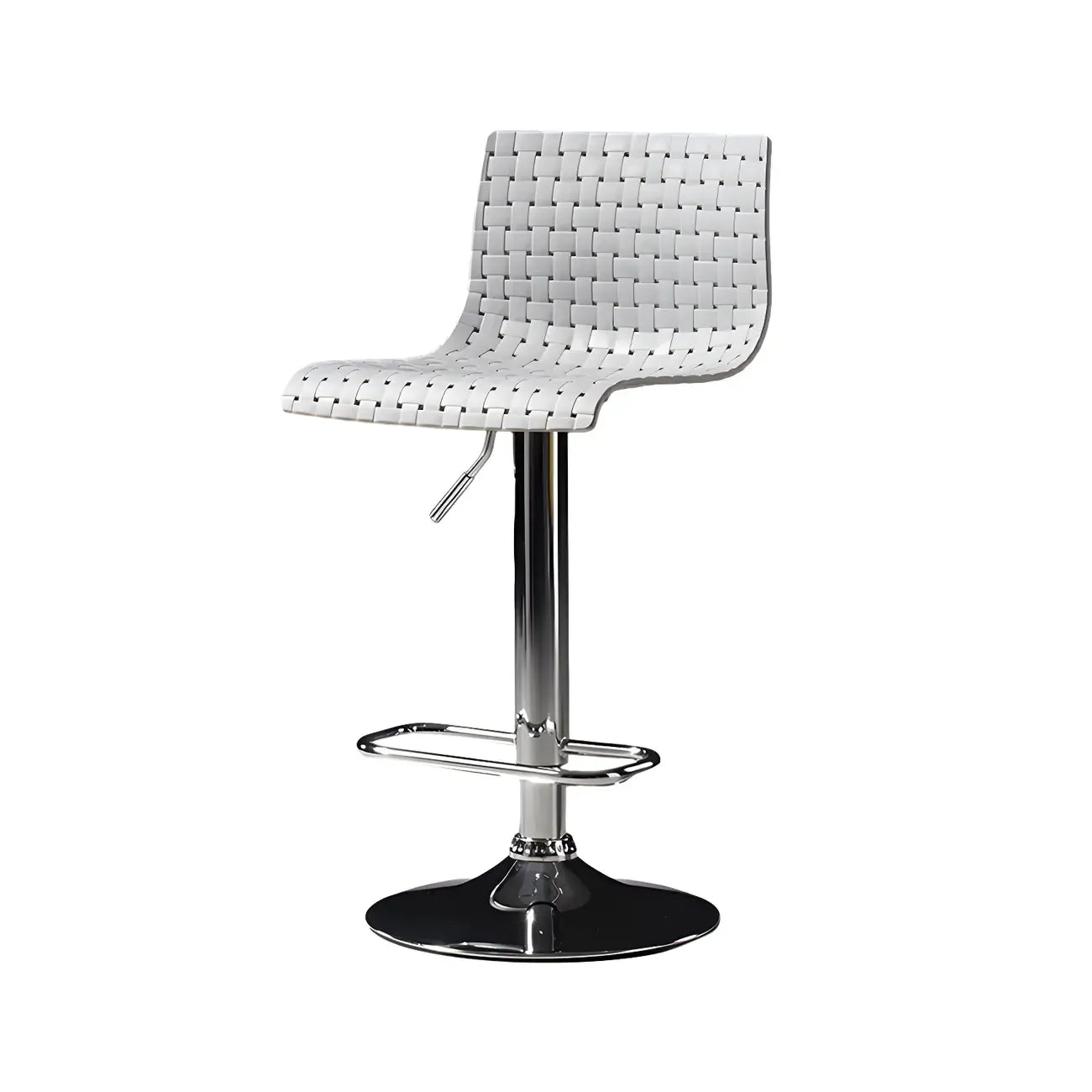 Tabourets de bar pivotants et réglables modernes en rotin synthétique à assise carrée