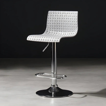 Tabourets de bar pivotants et réglables modernes en rotin synthétique à assise carrée