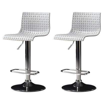 Tabourets de bar pivotants et réglables modernes en rotin synthétique à assise carrée