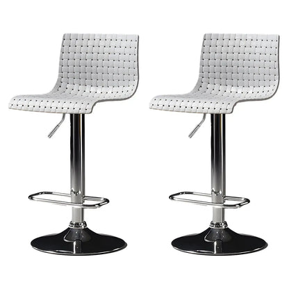 Tabourets de bar pivotants et réglables modernes en rotin synthétique à assise carrée