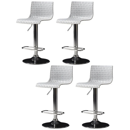Tabourets de bar pivotants et réglables modernes en rotin synthétique à assise carrée