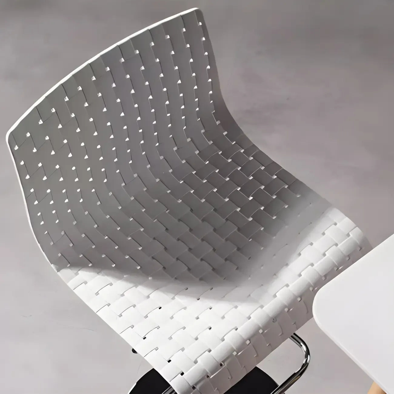 Tabourets de bar pivotants et réglables modernes en rotin synthétique à assise carrée